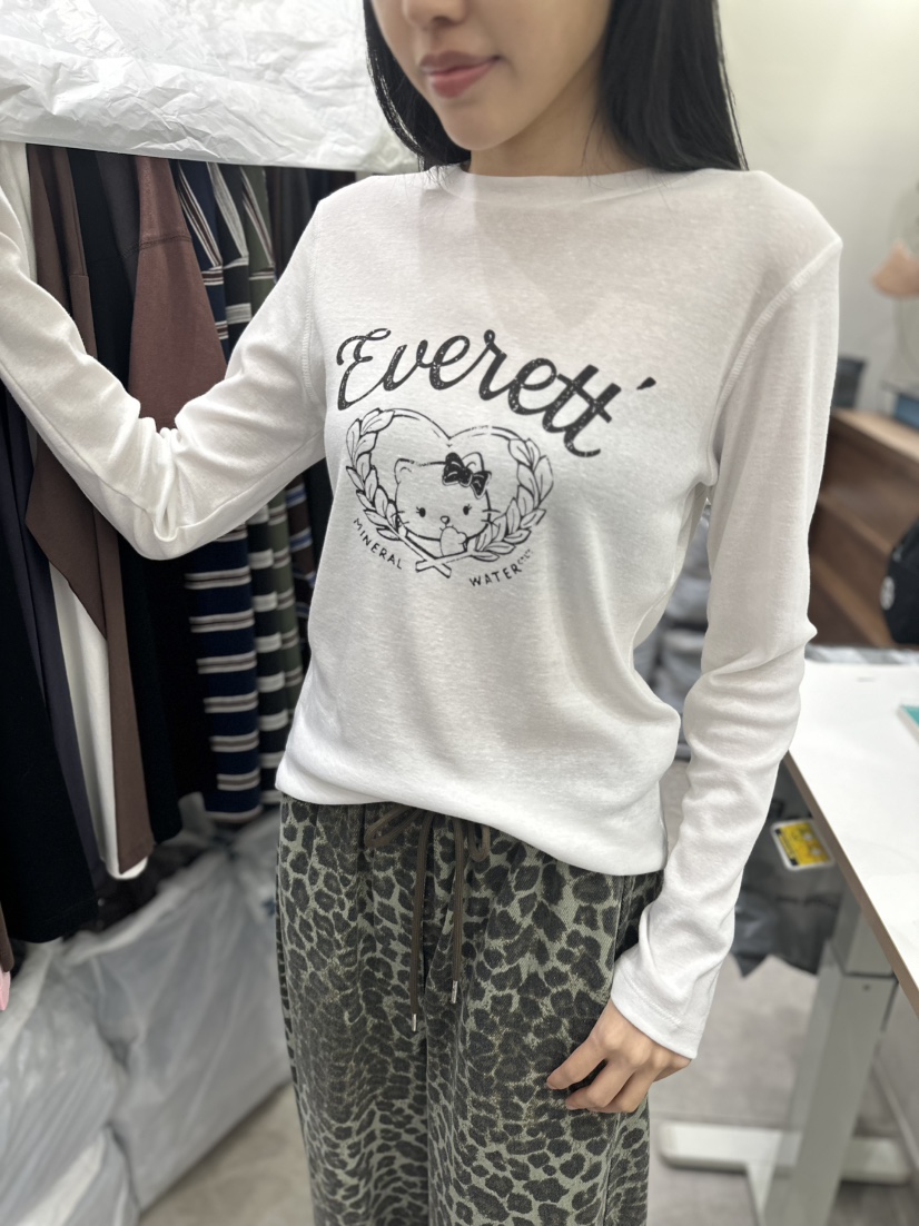 CELLI韓國直郵女裝新款真品休閑推薦時尚熱賣長袖T恤羅紋CELLI長袖T恤
