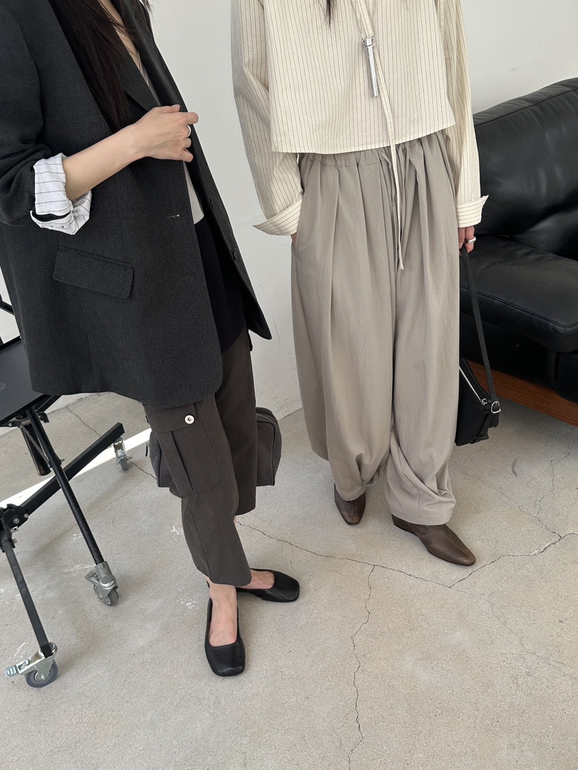 BOWIE東大門實拍26秋季新品人氣時尚真品熱賣推薦休閑休閑褲BOWIE休閑褲