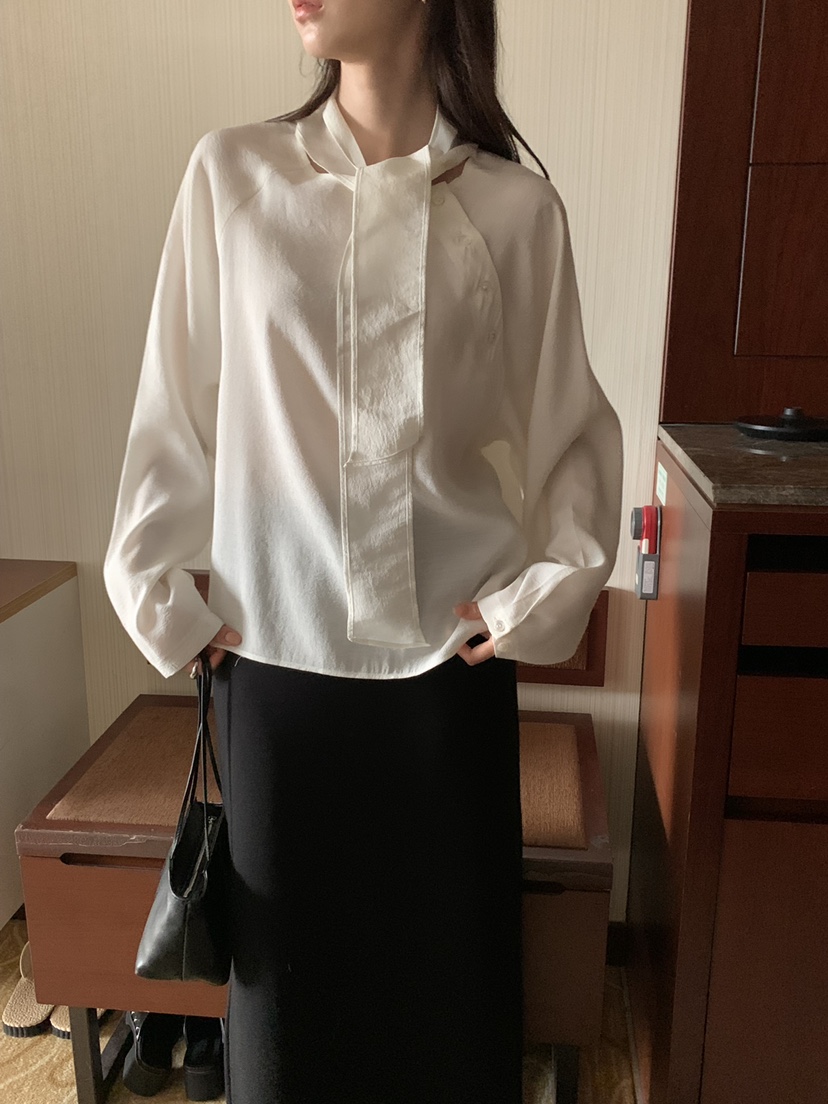 NOTICE韓國代購26秋季新品推薦熱賣人氣時尚襯衫蕾絲衫圍巾NOTICE襯衫/蕾絲衫