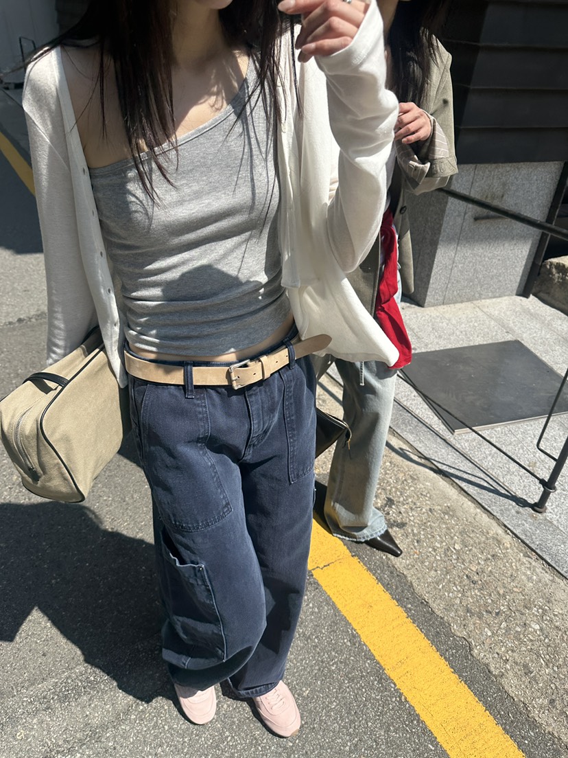 BOWIE韓國直郵女士新款推薦熱賣人氣真品休閑休閑褲工裝染色BOWIE休閑褲