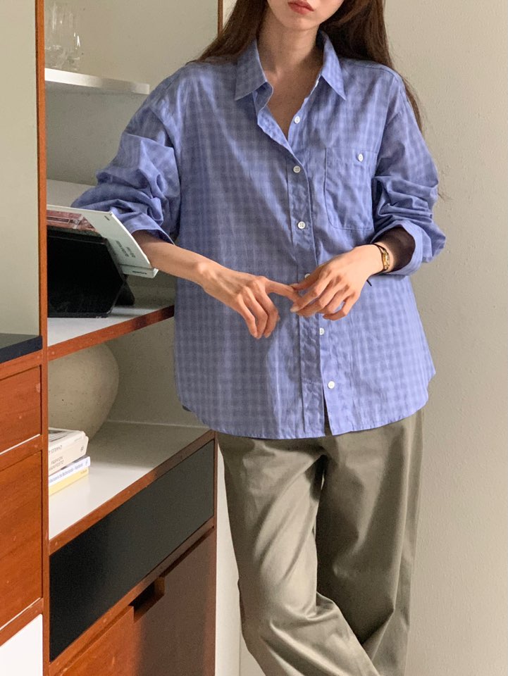 NOTICE東大門代購女士新款真品推薦時尚人氣襯衫蕾絲衫格子NOTICE襯衫/蕾絲衫