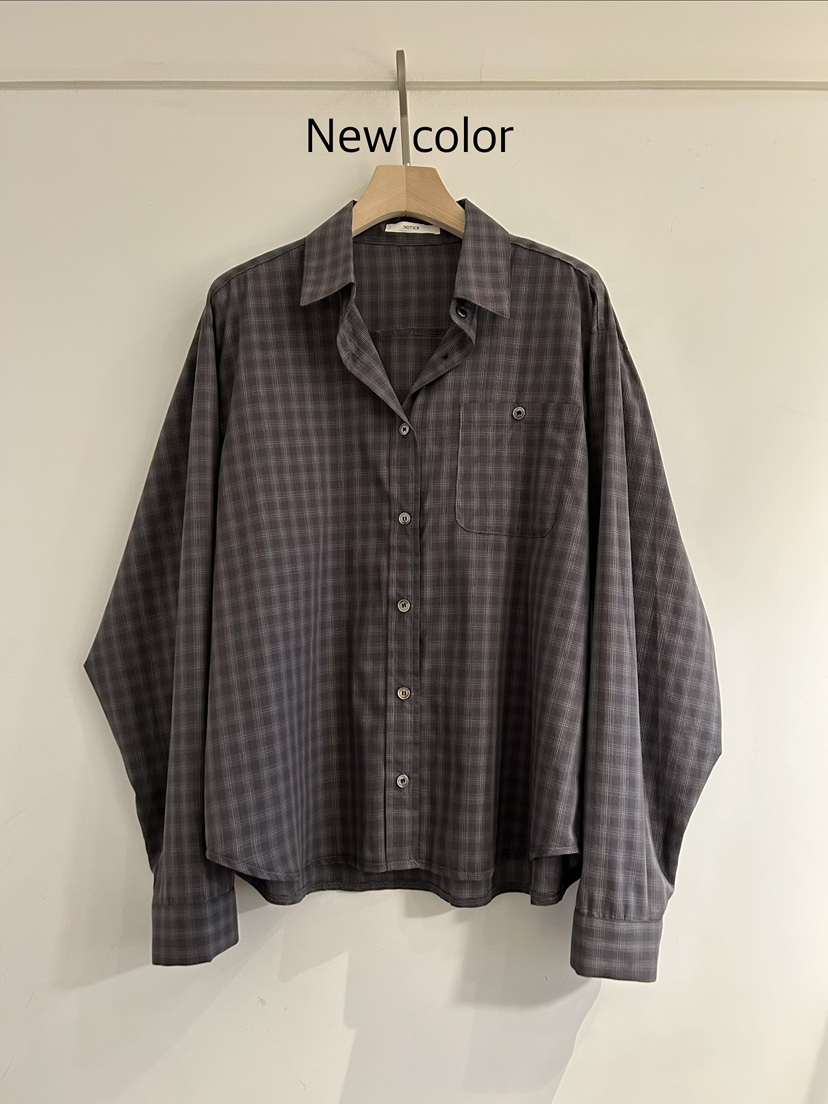 NOTICE東大門代購女士新款真品推薦時尚人氣襯衫蕾絲衫格子NOTICE襯衫/蕾絲衫圖色3