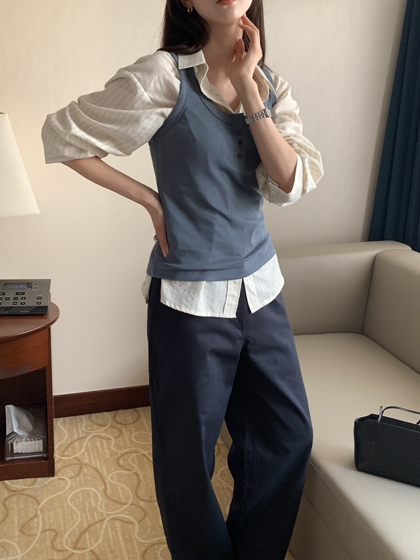 NOTICE東大門實拍女裝新款時尚休閑人氣真品推薦吊帶背心NOTICE吊帶/背心