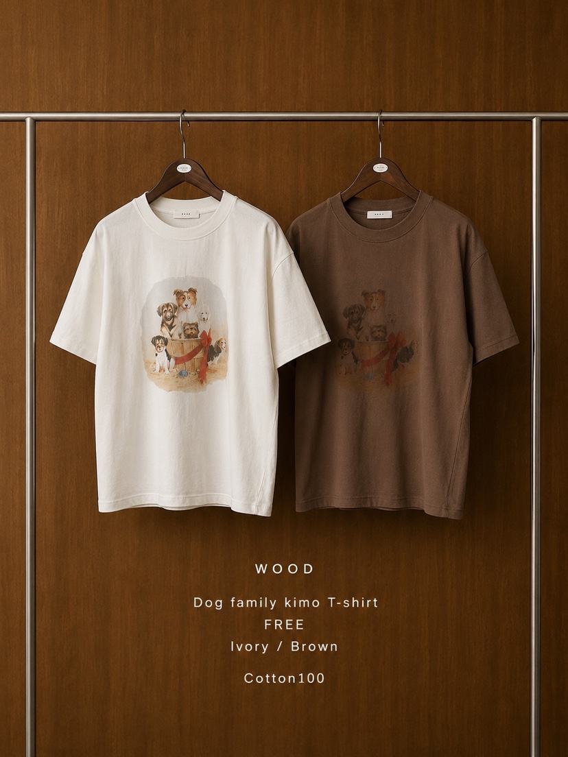 WOOD東大門實拍26秋季新款時尚熱賣推薦真品人氣休閑T恤WOOD-2件起T恤圖色2左二色