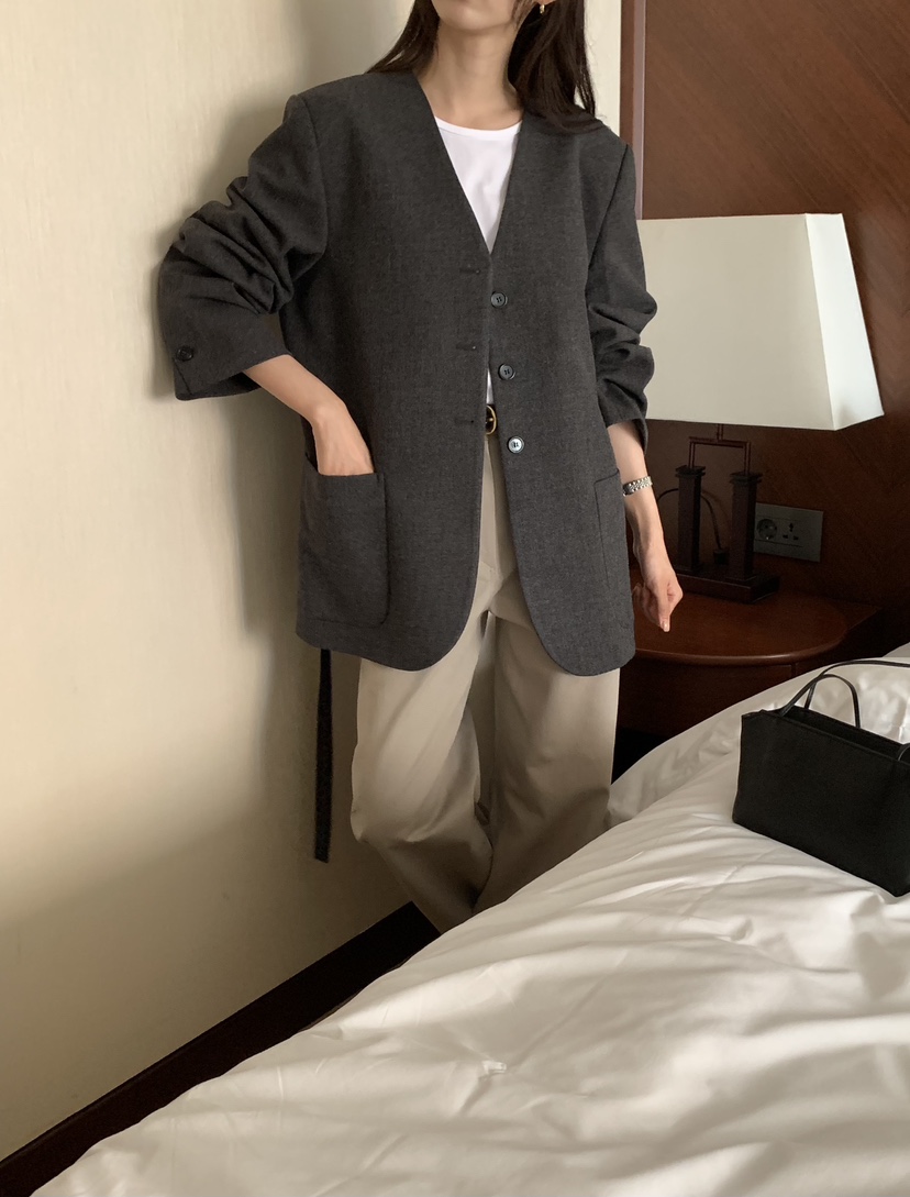 NOTICE東大門代購女裝新款時尚人氣休閑熱賣西裝西服含腰帶NOTICE西裝/西服