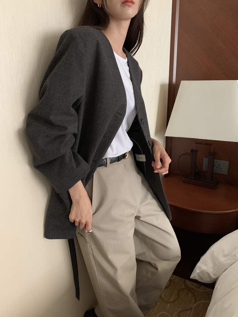 NOTICE東大門代購女裝新款時尚人氣休閑熱賣西裝西服含腰帶NOTICE西裝/西服