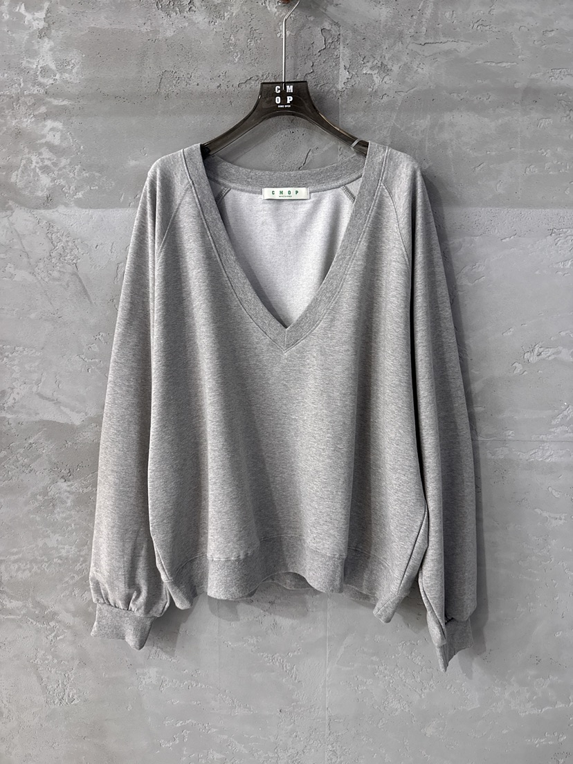 COME OPEN/HAPER東大門代購女裝新品時尚衛衣斜紋棉布V領深VCMOP/COME OPEN-HAPER衛衣圖色2