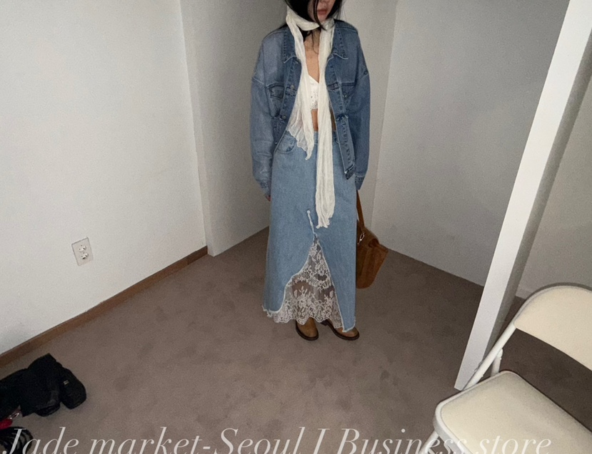 JADEMARKET韓國代購26秋冬新款時尚人氣推薦真品熱賣長裙JADE SEOUL_MARKET長裙
