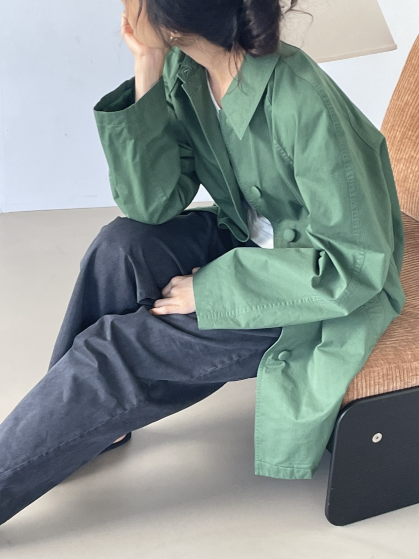 JEONG GAM STUDIOS東大門代購26秋季新品時尚長款風衣棉質JEONG GAM STUDIOS長款風衣