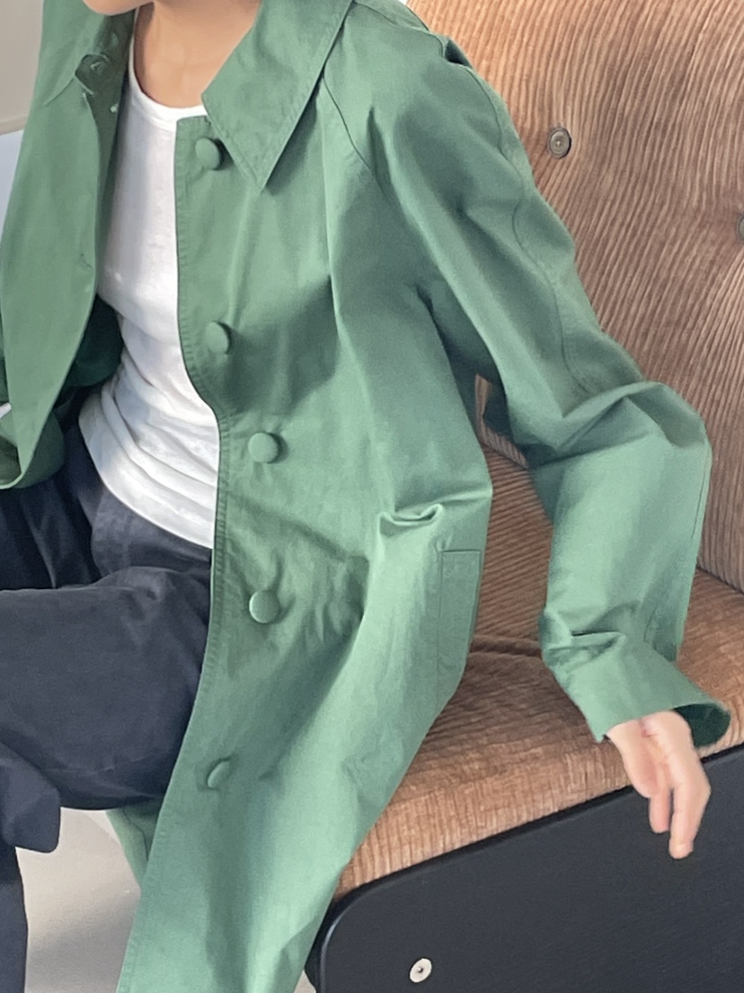 JEONG GAM STUDIOS東大門代購26秋季新品時尚長款風衣棉質JEONG GAM STUDIOS長款風衣