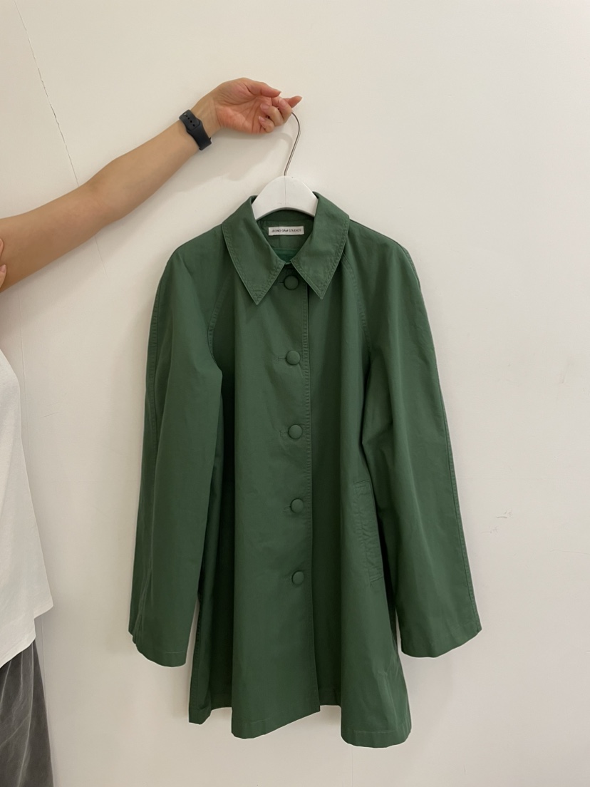 JEONG GAM STUDIOS東大門代購26秋季新品時尚長款風衣棉質JEONG GAM STUDIOS長款風衣圖色4