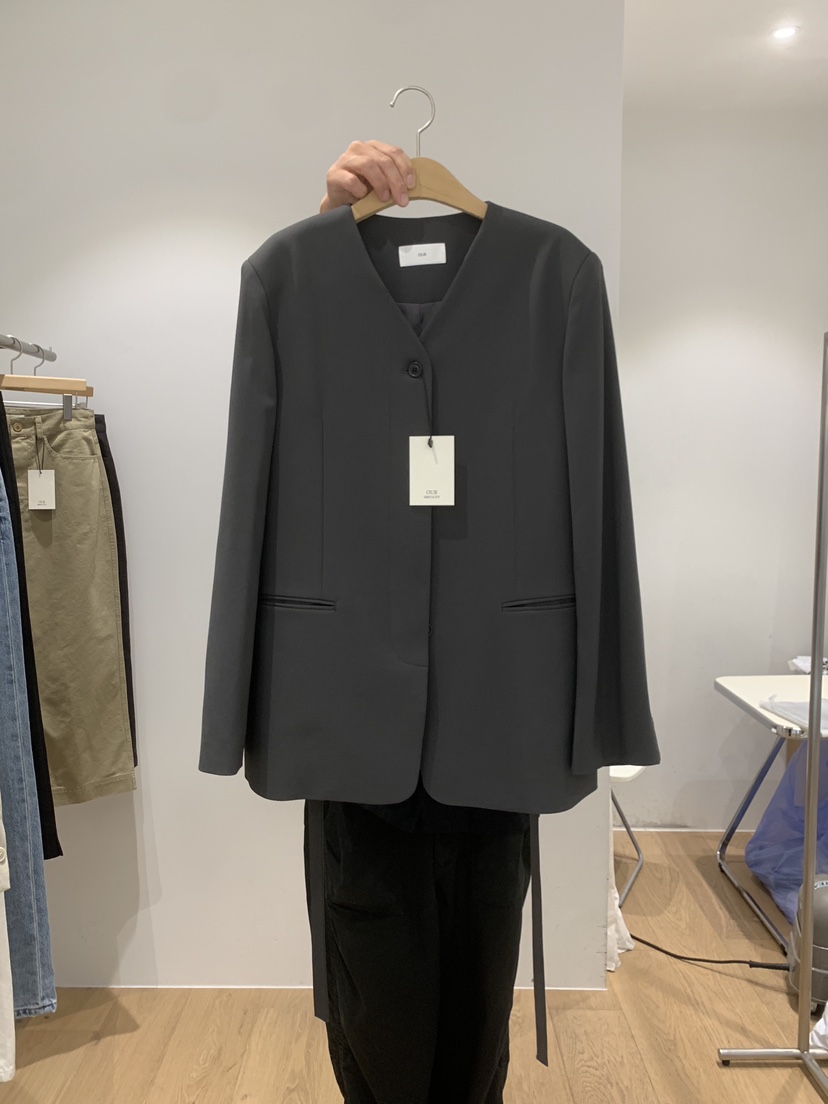OUR-A/NOVAE東大門代購女士新品時尚真品夾克含腰帶系帶OUR/NOVAE夾克圖色1