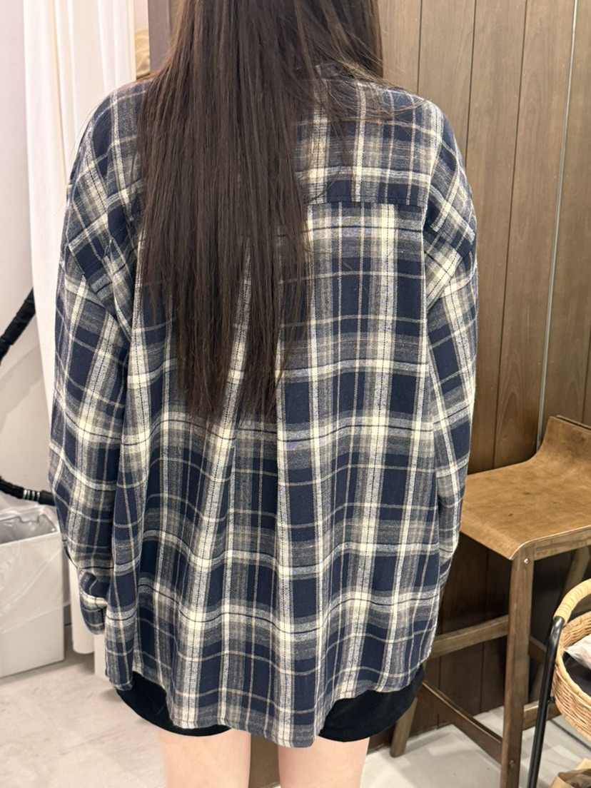 LEGACY東大門直郵女士新款休閑真品時尚人氣襯衫蕾絲衫格子LEGACY襯衫/蕾絲衫