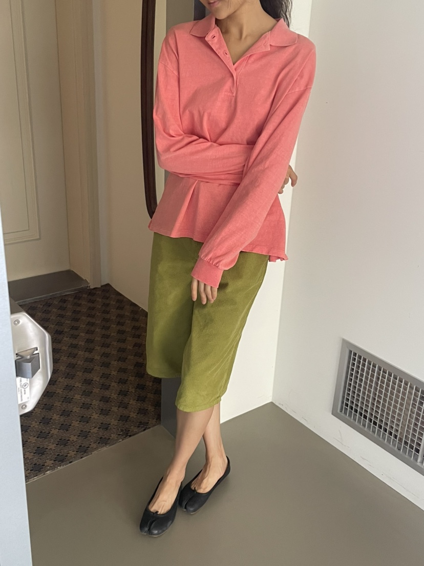 JEONG GAM STUDIOS東大門實拍女士新品休閑長袖T恤染色JEONG GAM STUDIOS長袖T恤