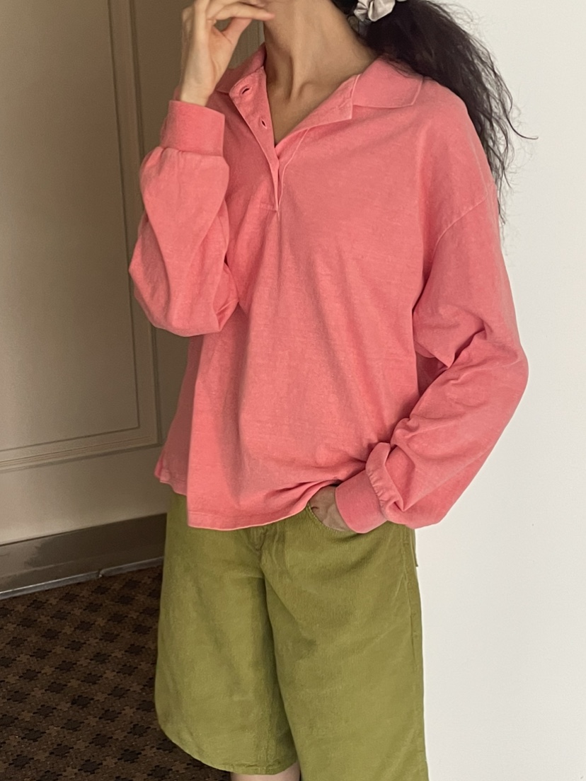 JEONG GAM STUDIOS東大門實拍女士新品休閑長袖T恤染色JEONG GAM STUDIOS長袖T恤