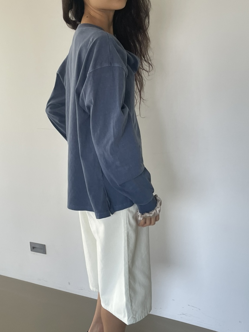 JEONG GAM STUDIOS韓國直郵女裝新品休閑人氣長袖T恤染色JEONG GAM STUDIOS長袖T恤