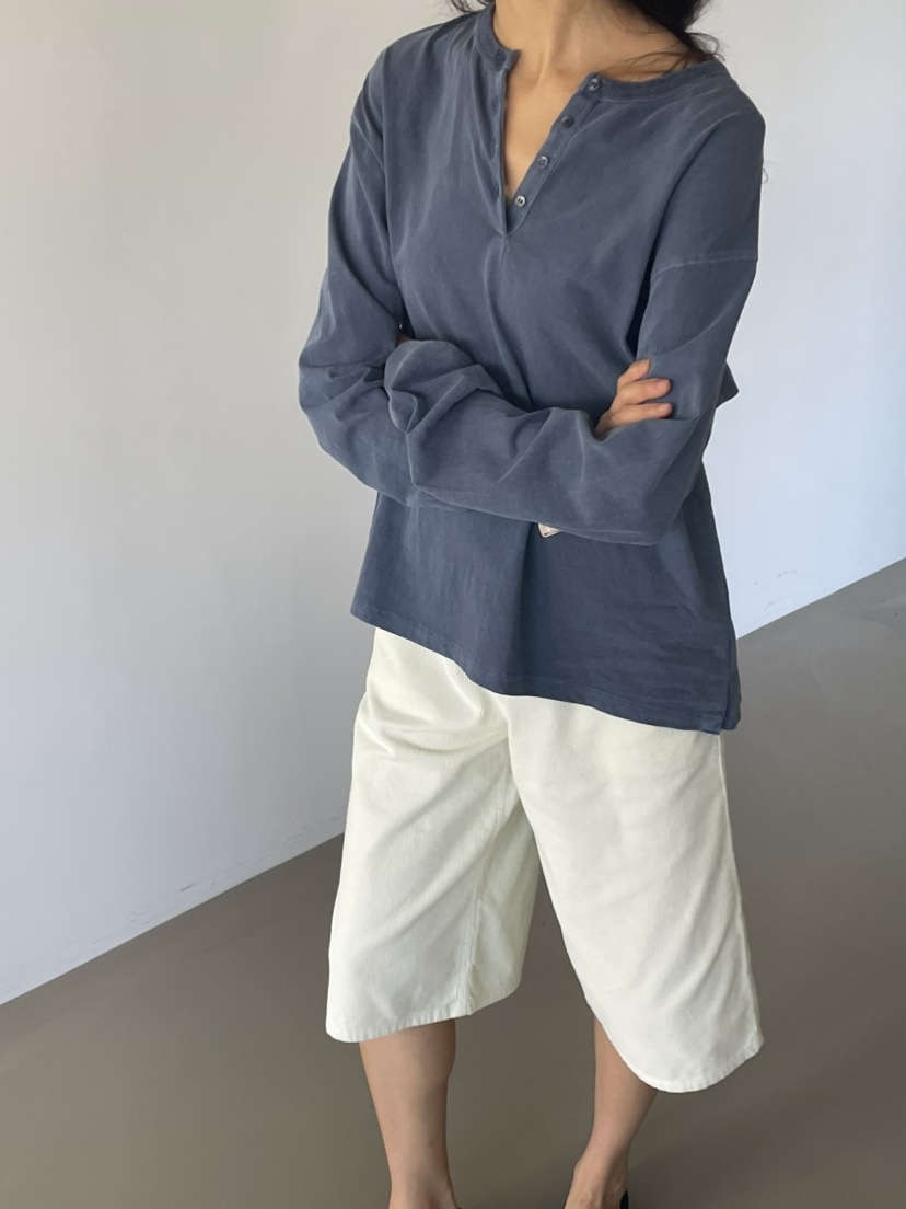 JEONG GAM STUDIOS韓國直郵女裝新品休閑人氣長袖T恤染色JEONG GAM STUDIOS長袖T恤