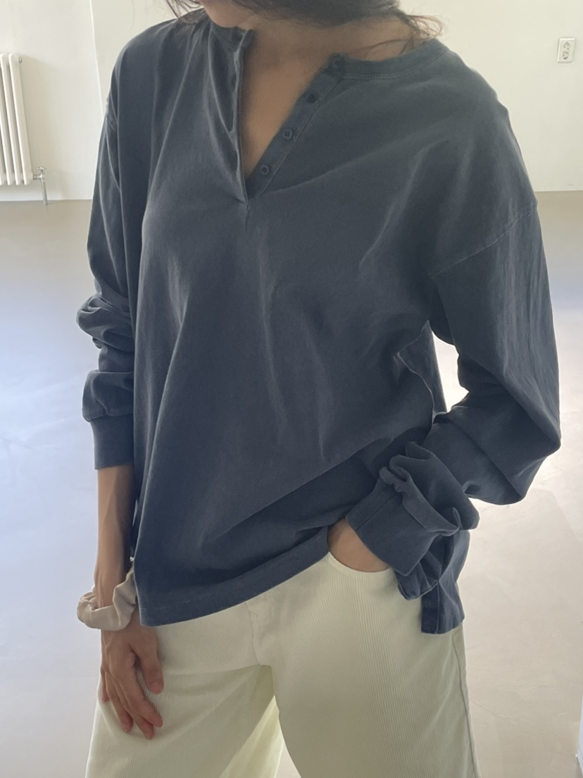 JEONG GAM STUDIOS韓國直郵女裝新品休閑人氣長袖T恤染色JEONG GAM STUDIOS長袖T恤