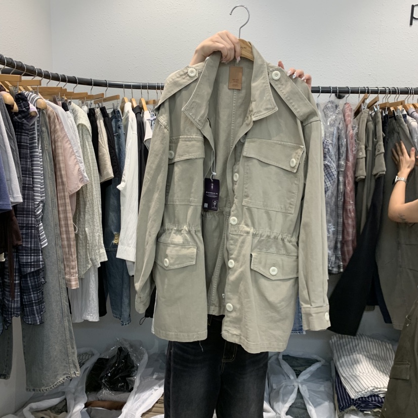 ALMOND PEPE東大門實拍26秋冬新品休閑人氣時尚夾克復古ALMOND PEPE夾克圖色1