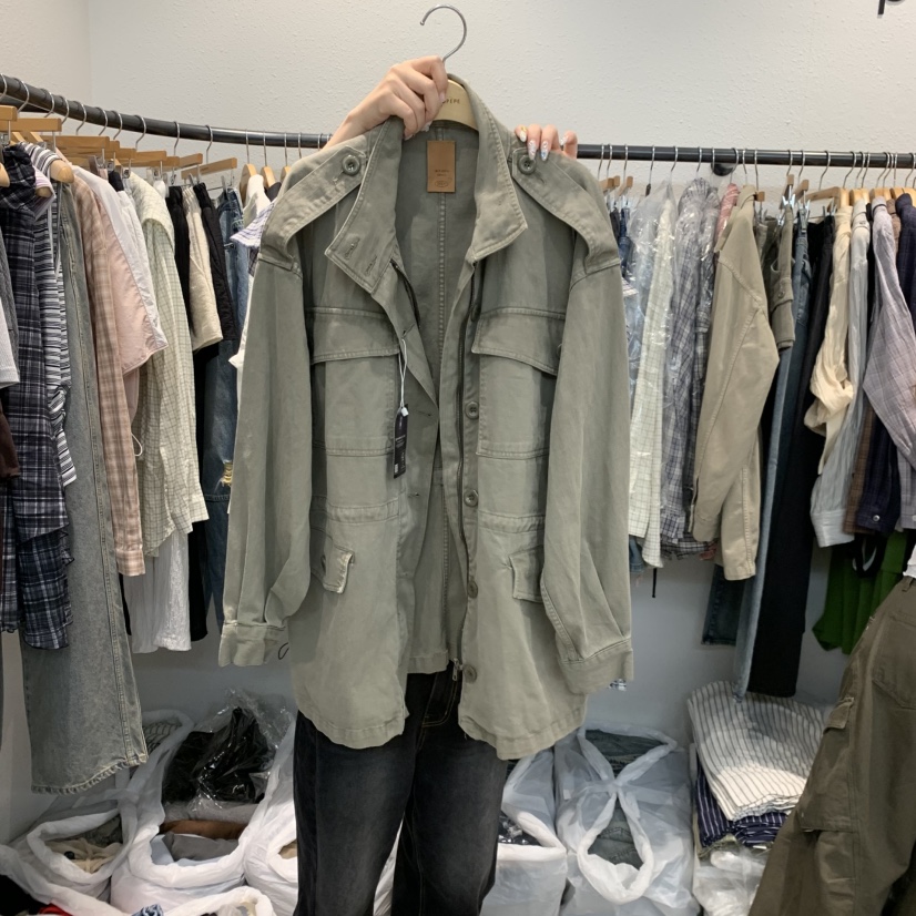 ALMOND PEPE東大門實拍26秋冬新品休閑人氣時尚夾克復古ALMOND PEPE夾克圖色2