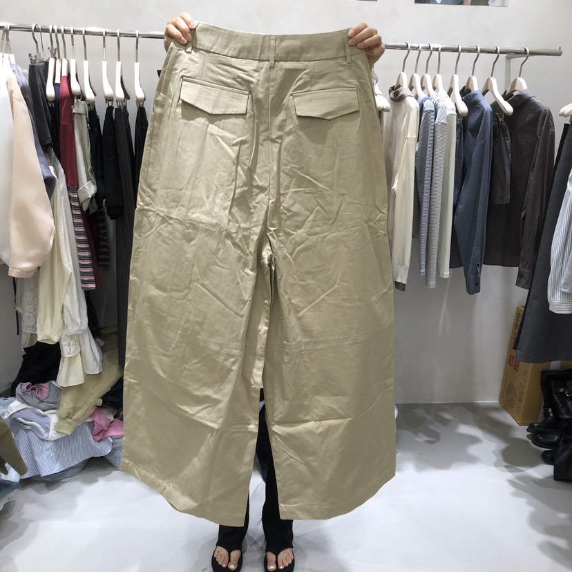 A Flan韓國直郵女士新品休閑推薦真品時尚休閑褲棉質褶皺AFN/FLAN EDITION休閑褲