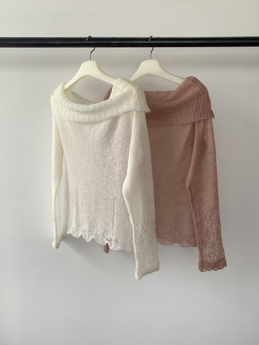 TEKTA東大門實拍女裝新款推薦熱賣時尚休閑真品針織衫露肩TEKTA針織衫