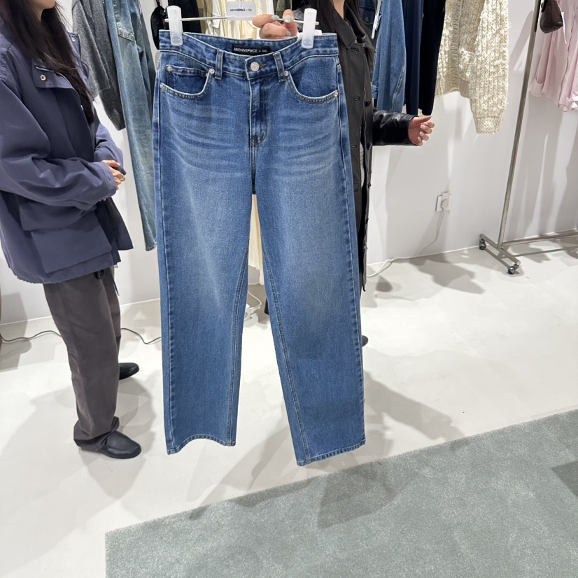 X韓國直郵女裝新款休閑人氣熱賣時尚推薦真品牛仔褲ARCHIVEPIECE TAG牛仔褲圖色1