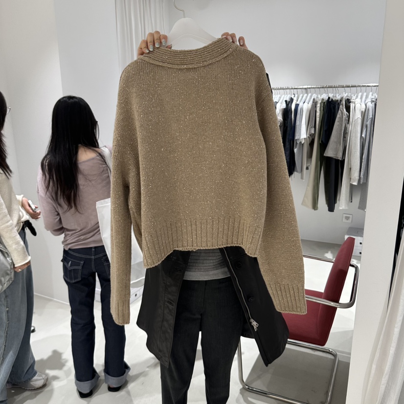 X韓國代購26秋冬新品休閑推薦真品人氣時尚熱賣針織衫ARCHIVEPIECE TAG針織衫