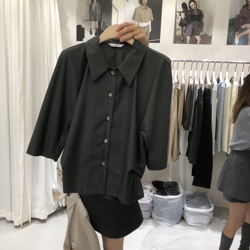 A Flan韓國直郵女士新品時尚推薦熱賣真品人氣襯衫蕾絲衫AFN/FLAN EDITION襯衫/蕾絲衫圖色2