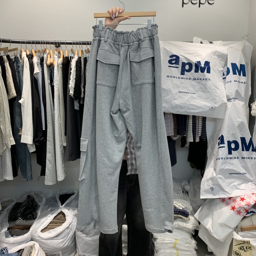ALMOND PEPE韓國代購女士新款人氣熱賣時尚休閑休閑褲褶裥ALMOND PEPE休閑褲