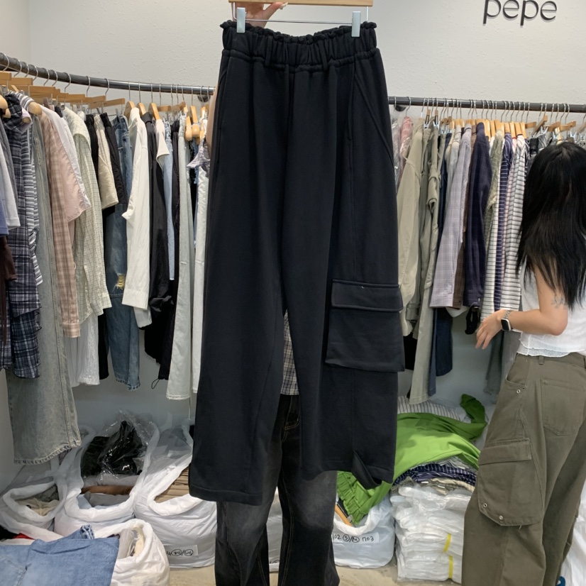 ALMOND PEPE韓國代購女士新款人氣熱賣時尚休閑休閑褲褶裥ALMOND PEPE休閑褲圖色2
