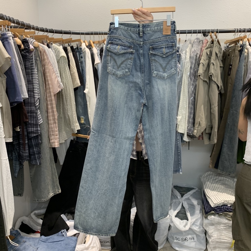 ALMOND PEPE東大門代購女士新款時尚休閑真品推薦牛仔褲ALMOND PEPE牛仔褲