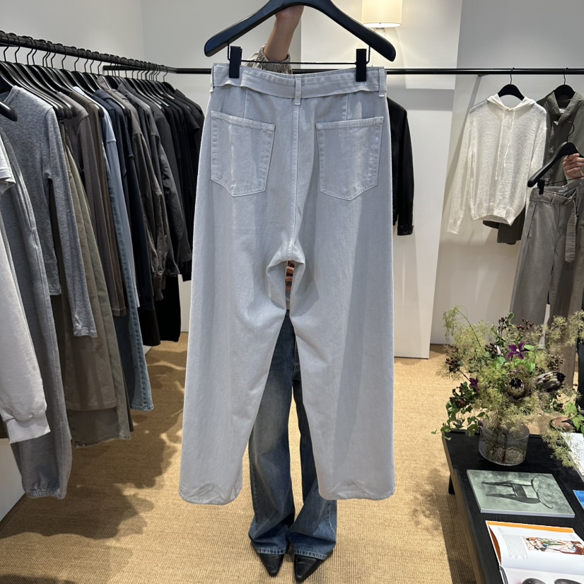 X東大門代購26秋冬新品真品時尚休閑推薦休閑褲含腰帶染色X休閑褲