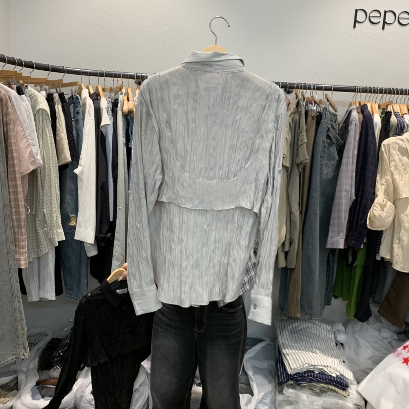 ALMOND PEPE韓國代購女士新款人氣真品推薦熱賣襯衫蕾絲衫ALMOND PEPE襯衫/蕾絲衫