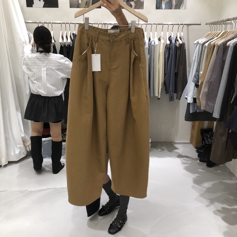A Flan東大門實拍26秋冬新款熱賣時尚推薦真品人氣休閑褲AFN/FLAN EDITION休閑褲圖色1