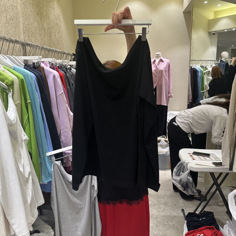 REFLAT韓國代購女士新品推薦人氣熱賣時尚休閑長袖T恤露肩REFLAT長袖T恤圖色3