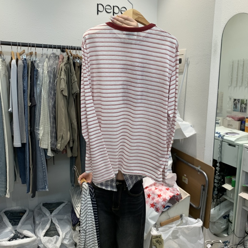 ALMOND PEPE東大門直郵女裝新款人氣真品時尚推薦長袖T恤ALMOND PEPE長袖T恤