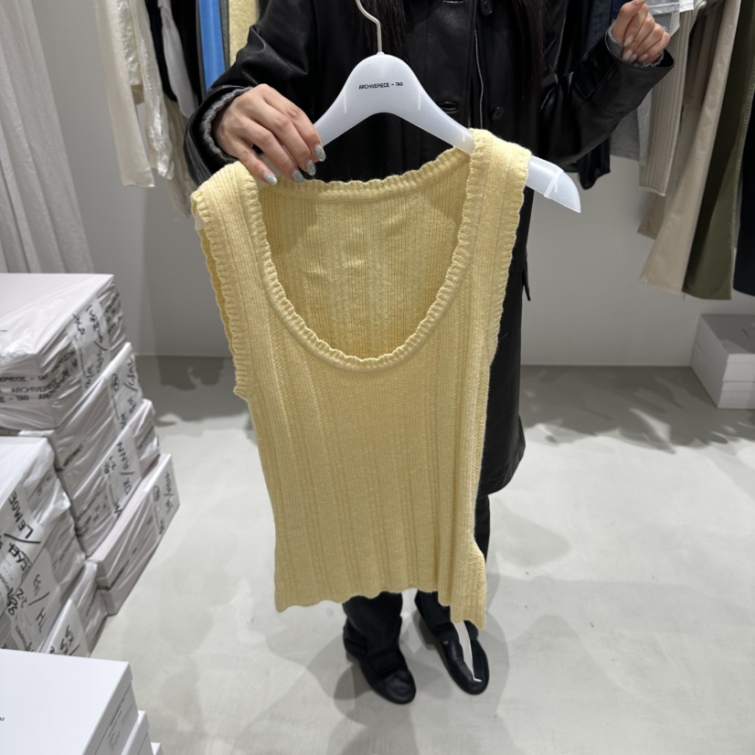 X東大門代購女士新品休閑時尚真品推薦人氣熱賣吊帶背心ARCHIVEPIECE TAG吊帶/背心圖色1