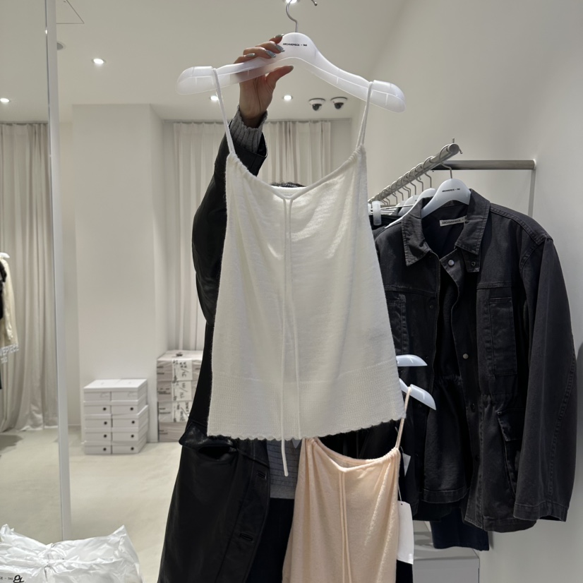 X韓國代購女士新品熱賣推薦時尚休閑真品人氣吊帶背心ARCHIVEPIECE TAG吊帶/背心圖色1