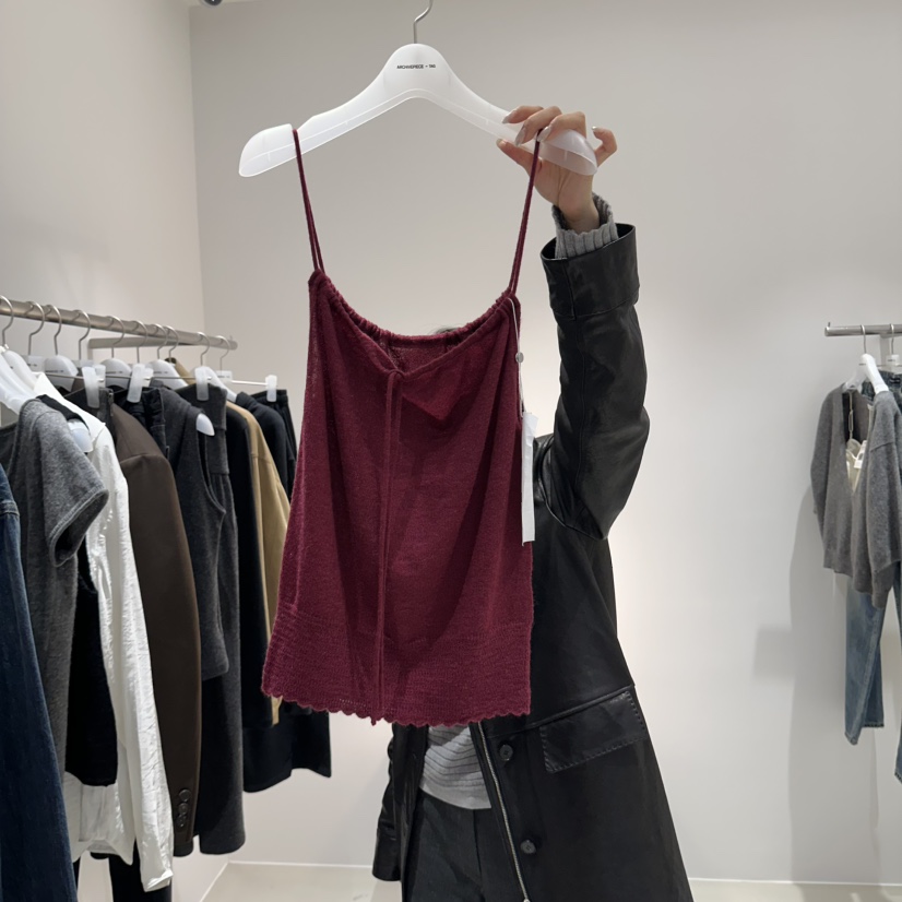 X韓國代購女士新品熱賣推薦時尚休閑真品人氣吊帶背心ARCHIVEPIECE TAG吊帶/背心圖色4