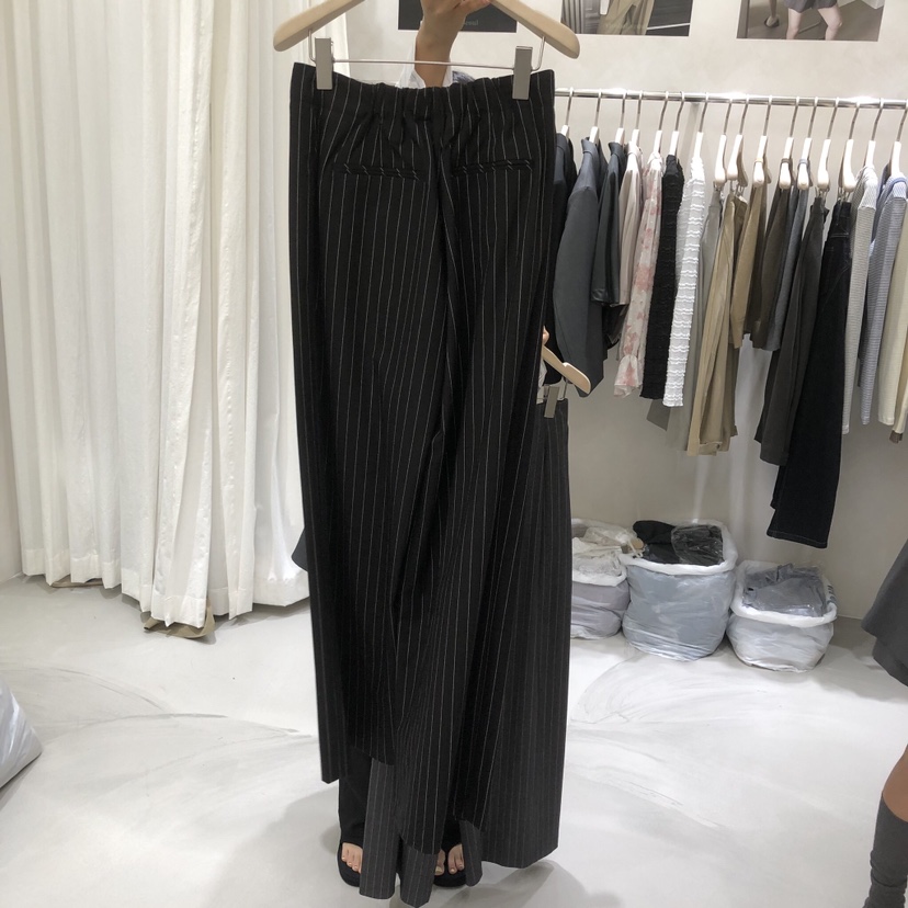 A Flan東大門實拍女裝新品真品熱賣時尚推薦休閑休閑褲條紋AFN/FLAN EDITION休閑褲
