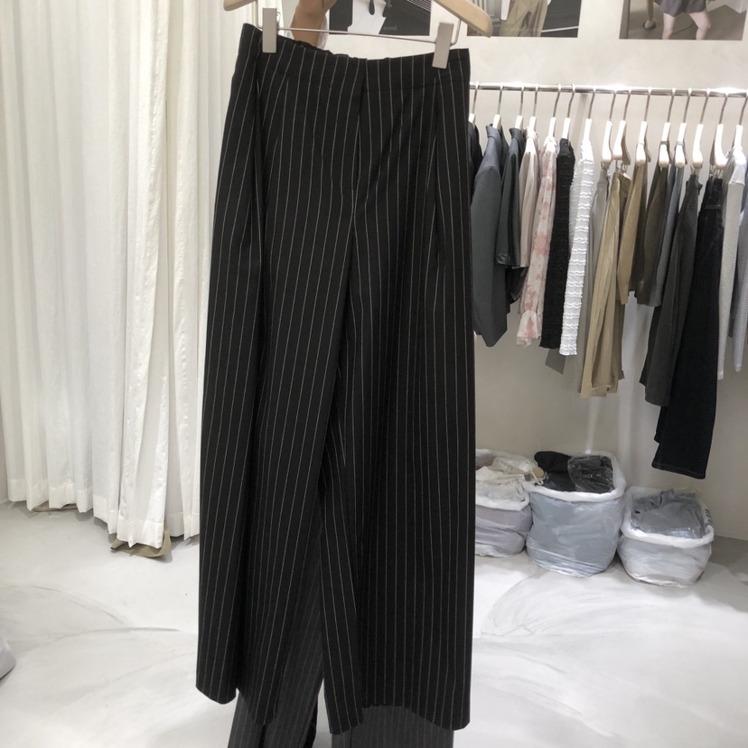 A Flan東大門實拍女裝新品真品熱賣時尚推薦休閑休閑褲條紋AFN/FLAN EDITION休閑褲圖色2