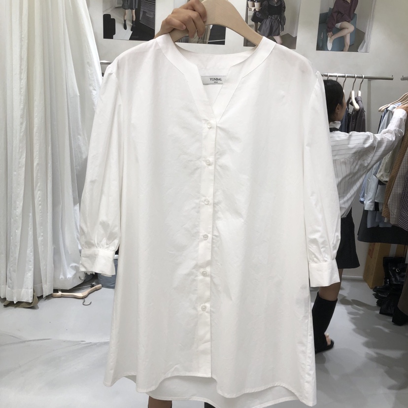 A Flan韓國直郵26秋季新品休閑人氣熱賣襯衫蕾絲衫泡泡袖AFN/FLAN EDITION襯衫/蕾絲衫圖色1