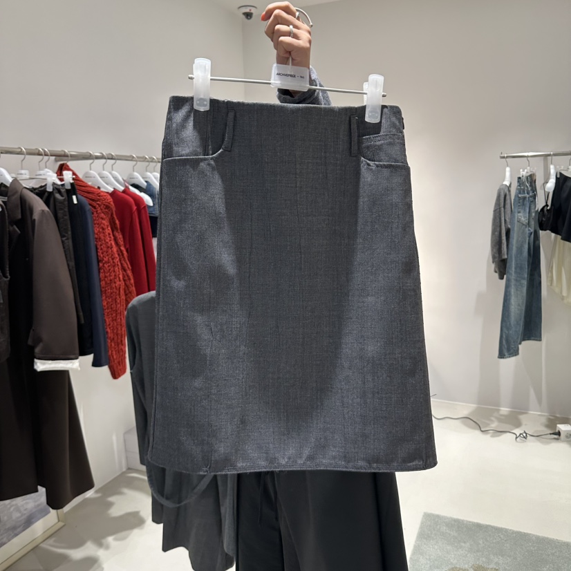 X東大門直郵女裝新品熱賣人氣休閑真品時尚半身裙中短裙羊毛ARCHIVEPIECE TAG半身裙/中短裙圖色1