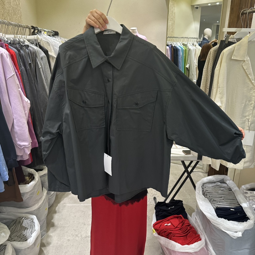 REFLAT韓國直郵女士新品休閑真品熱賣推薦襯衫蕾絲衫口袋REFLAT襯衫/蕾絲衫圖色2