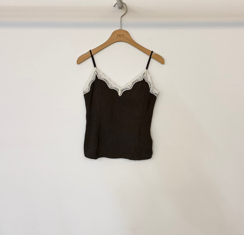 TWENTY FOUR SEVEN24-7東大門實拍女裝新品人氣吊帶背心無袖TEWNTY FOUR SEVEN24-7吊帶/背心圖色3棕色