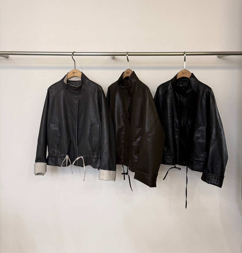 TWENTY FOUR SEVEN24-7韓國直郵26秋冬新品人氣真品皮衣TEWNTY FOUR SEVEN24-7皮衣