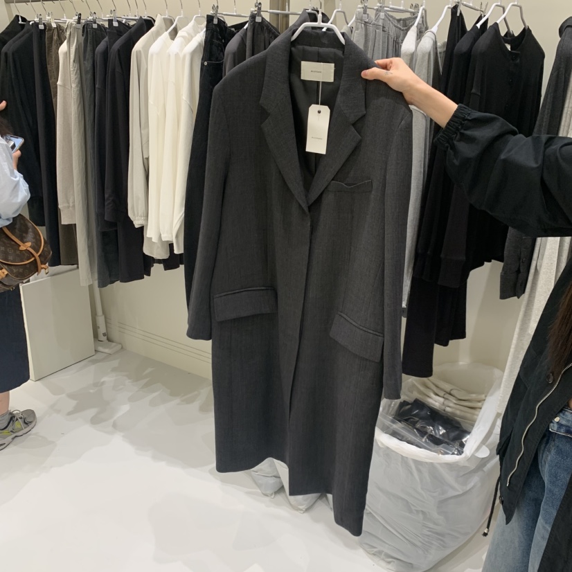 ATMOSPHERE東大門代購女士新款人氣休閑熱賣真品中長款大衣ATMOSPHERE中長款大衣圖色1
