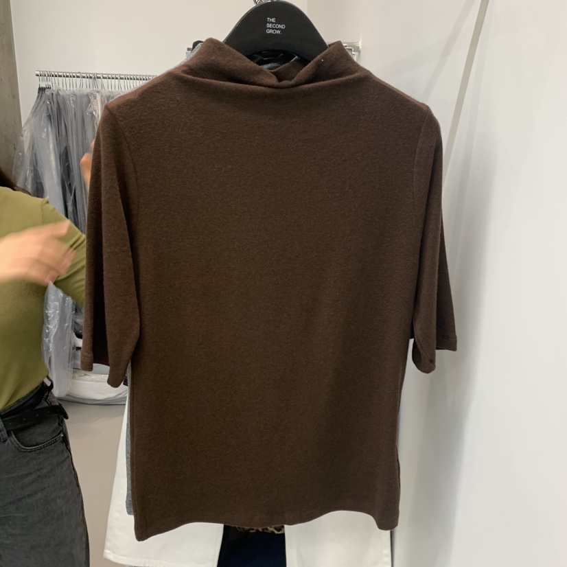 THE SECOND GROW韓國代購女士新品熱賣休閑T恤羊毛高領THE SECOND GROWT恤圖色3