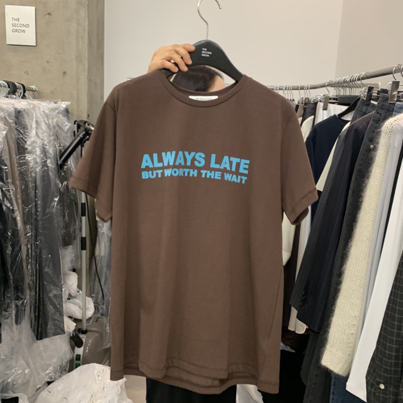 THE SECOND GROW東大門直郵26秋季新品真品休閑熱賣T恤THE SECOND GROWT恤圖色2